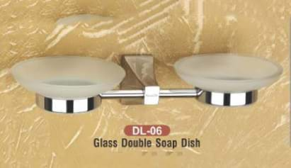 Glass Double Soap Dish DL - 06